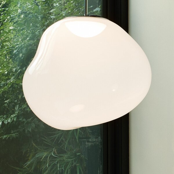 Tom Dixon LED κρεμαστό φωτιστικό Melt, Ø 28 cm, οπαλίνα/χρυσό, ρυθμιζόμενος, Λευκό, Σαλόνι / τραπεζαρία, Πλαστικό, σχεδιασμός