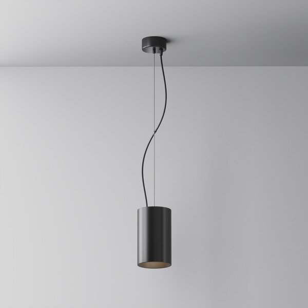 Maytoni LED κρεμαστό φωτιστικό Efir, μαύρο, Ø 9.5 cm, 25 W, 38°, Μαύρο, Σαλόνι / τραπεζαρία, Αλουμίνιο, σύγχρονο