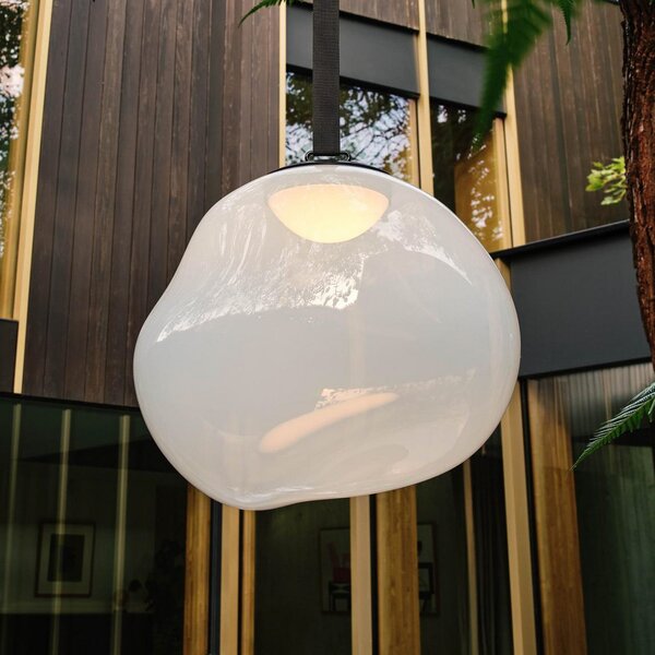 Tom Dixon LED μπαταρία λάμπα βεράντας Melt large, οπάλιο, 57 cm, ρυθμιζόμενος, Λευκό, Πλαστικό, σχεδιασμός, Μόνιμη σκιά