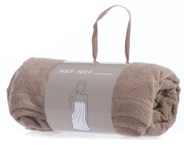 Πετσέτα Σώματος Με Κουμπιά (80x146) Nef-Nef Homeware Sandy Mocca 400gsm