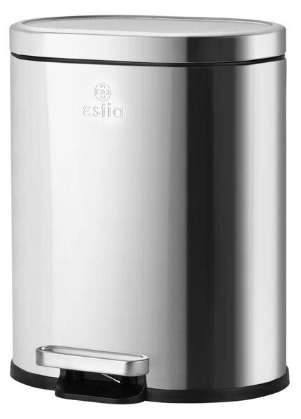 Κάδος Απορριμμάτων Μπάνιου (24.4x21.5x29.4) Estia 6lt Ovoid Ίνοξ 02-21412