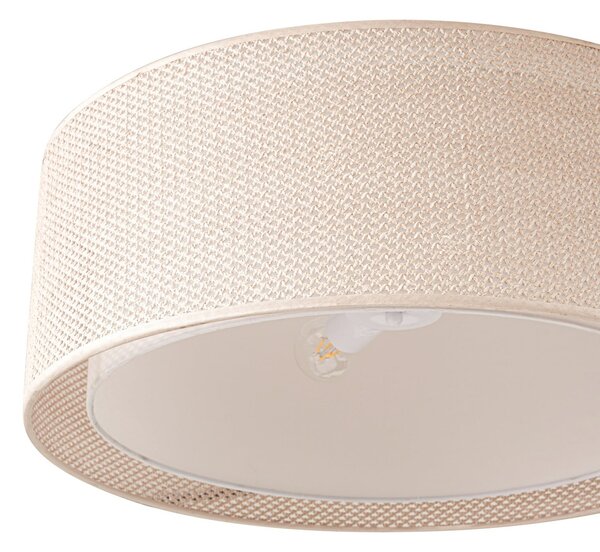 Lindby Φωτιστικό οροφής Soula, Ø 60 cm, μπεζ, πλαστικό, E27, ρυθμιζόμενος, Μπεζ, Σαλόνι / τραπεζαρία, Πλαστικό, Εξοχική κατοικία / Ρουστίκ