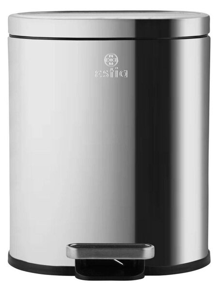 Κάδος Απορριμμάτων Μπάνιου (24.4x21.5x29.4) Estia 6lt Ovoid Ίνοξ 02-21412