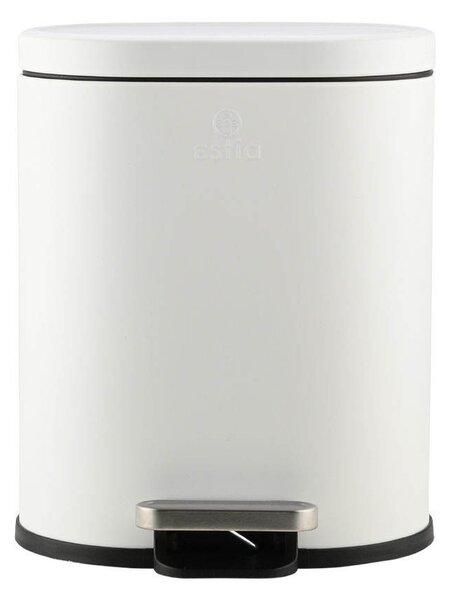 Κάδος Απορριμμάτων Μπάνιου (24.4x21.5x29.4) Estia 6lt Ovoid Λευκό 02-21429