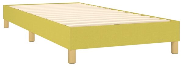 VidaXL Κρεβάτι Boxspring με Στρώμα & LED Πράσινο 100x200 εκ Υφασμάτινο