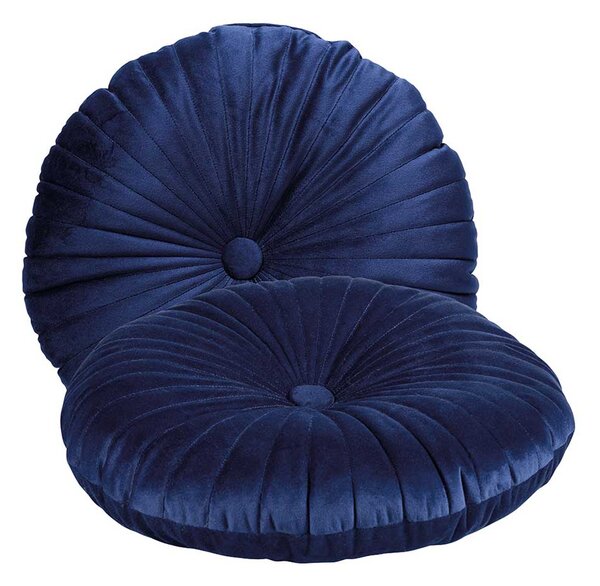 Διακοσμητικό Μαξιλάρι Βελουτέ (Φ38) Das Home Cushions 0269 D.Blue