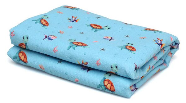 Παιδική Πετσέτα Θαλάσσης Microfiber (75x150) Kiokids Tortuga Σιέλ 4359