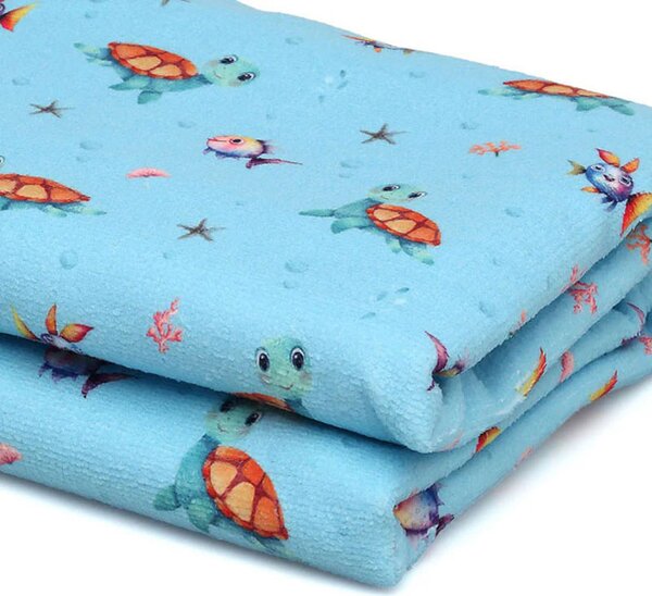 Παιδική Πετσέτα Θαλάσσης Microfiber (75x150) Kiokids Tortuga Σιέλ 4359