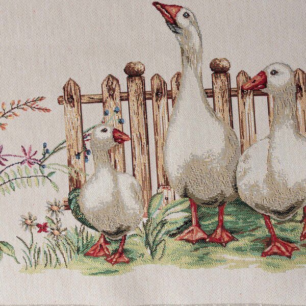 Πασχαλινό Τραπεζομάντηλο (140x140) Silk Fashion Goose Walk