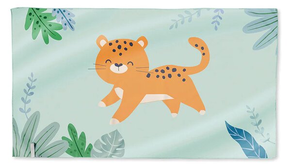 Παιδική Πετσέτα Θαλάσσης Microfiber (90x160) Saro Jungle Cheetah 64304