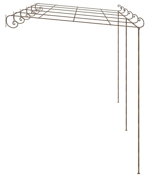 Πέργκολα Κήπου Αντικέ Καφέ 6 x 3 x 2,5 μ. Σιδερένια - Καφέ