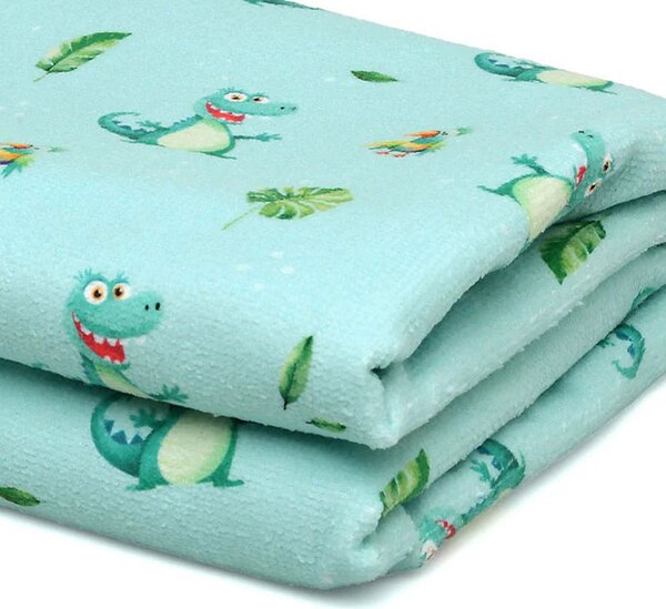 Παιδική Πετσέτα Θαλάσσης Microfiber (75x150) Kiokids Crocodile Μέντα 4357