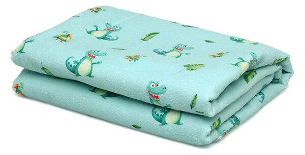 Παιδική Πετσέτα Θαλάσσης Microfiber (75x150) Kiokids Crocodile Μέντα 4357