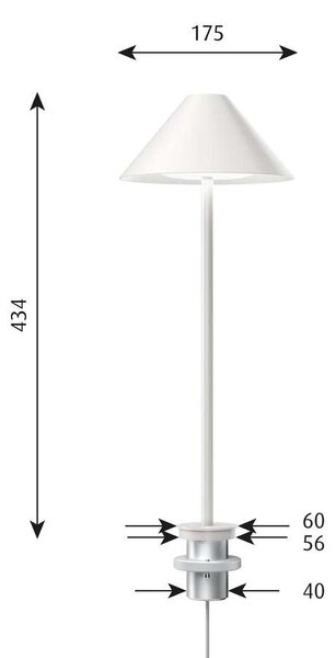 Louis Poulsen - Keglen 175 LED Επιτραπέζιο φωτιστικό w/Pin Dim-to-Warm White Louis Poulsen