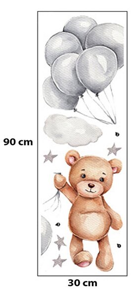 Παιδικά Αυτοκόλλητα Τοίχου Sipo Teddy Bear With Balloons SIP-WS63036