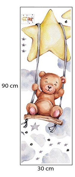 Παιδικά Αυτοκόλλητα Τοίχου Sipo Bear On Swing SIP-WS63034