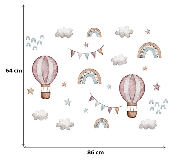 Παιδικά Αυτοκόλλητα Τοίχου Sipo Balloons SIP-WS63040