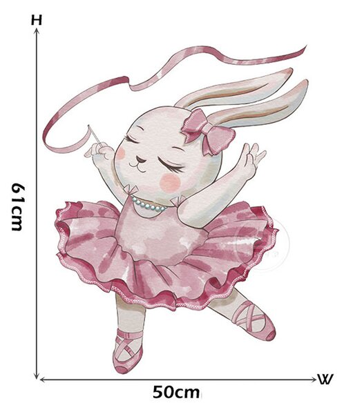 Παιδικά Αυτοκόλλητα Τοίχου Sipo Ballerina Bunny SIP-WS63032