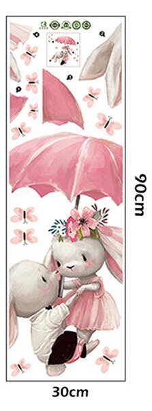 Παιδικά Αυτοκόλλητα Τοίχου Sipo Bunnies With Umbrella SIP-WS63033