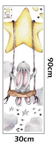 Παιδικά Αυτοκόλλητα Τοίχου Sipo Bunny On Swing SIP-WS63025