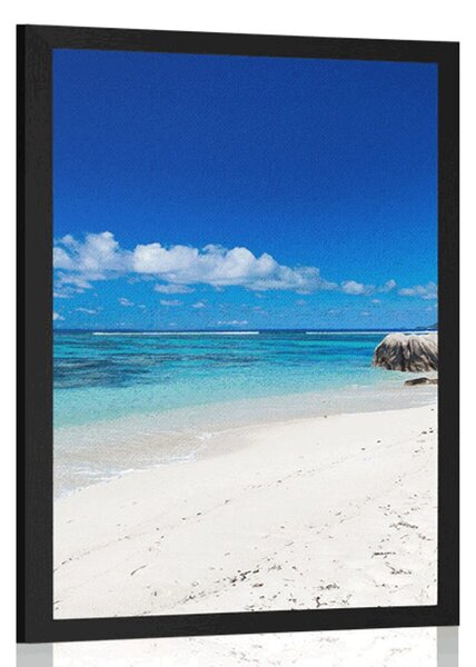Αφίσα παραλία Anse Source