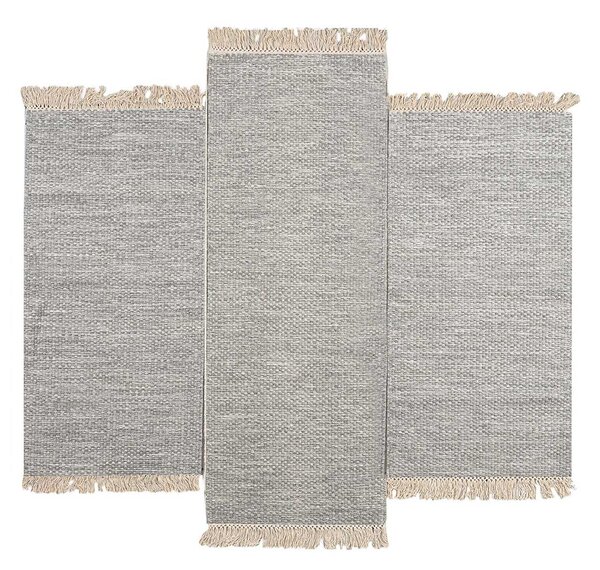 Χαλιά Κρεβατοκάμαρας (Σετ 3τμχ) Polcarpet Wool Kilim 738 Grey