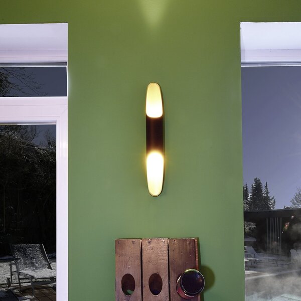 Deko-Light Φωτιστικό τοίχου Apodis LED, μαύρο/χρυσό, ύψος 50 cm, μεταλλικό dim, ρυθμιζόμενος, Μαύρο, Σαλόνι / τραπεζαρία, Μέταλλο, σύγχρονο