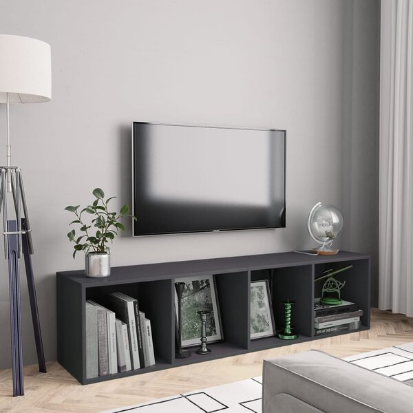 VidaXL Βιβλιοθήκη/Έπιπλο Τηλεόρασης Γκρι 143 x 30 x 36 εκ