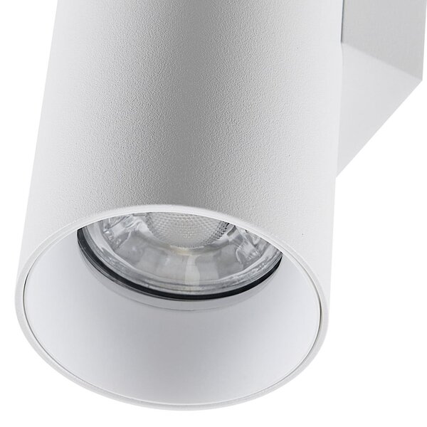 Deko-Light CAN φωτιστικό τοίχου, λευκό, 2-φωτιστικό, ύψος 22 cm, μεταλλικό, GU10, ρυθμιζόμενος, Λευκό, Σαλόνι / τραπεζαρία, Αλουμίνιο