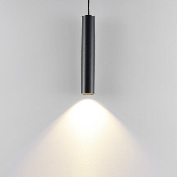 Deko-Light Κρεμαστό φωτιστικό CAN, μαύρο, ύψος 35 cm, Ø 6 μέταλλο, GU10, ρυθμιζόμενος, Μαύρο, Σαλόνι / τραπεζαρία, Αλουμίνιο