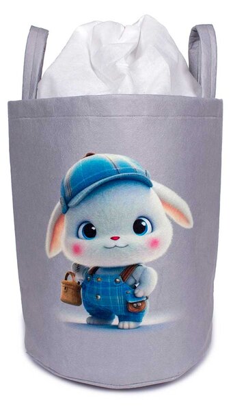 Καλάθι Αποθήκευσης (Φ50x45) Dimcol Cap Bunny 38 Γκρι