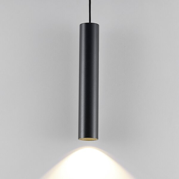 Deko-Light Κρεμαστό φωτιστικό CAN, μαύρο, ύψος 35 cm, Ø 6 μέταλλο, GU10, ρυθμιζόμενος, Μαύρο, Σαλόνι / τραπεζαρία, Αλουμίνιο