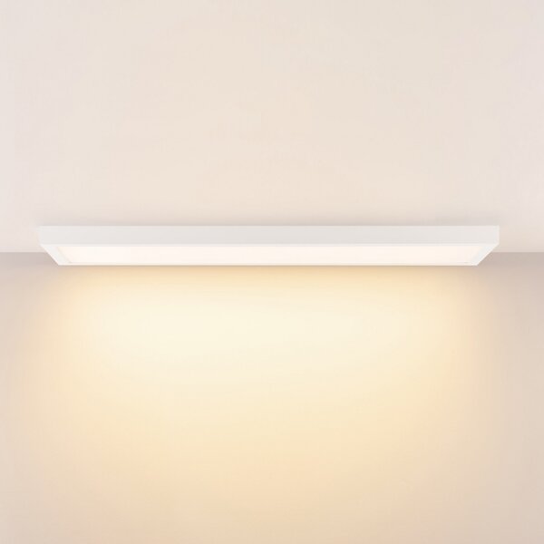 Deko-Light LED πάνελ PRO OFFICE SANO, 123 x 33 cm, αμυδρό, λευκό μεταλλικό CCT, ρυθμιζόμενος, Λευκό, Μελέτη / Γραφείο, Αλουμίνιο