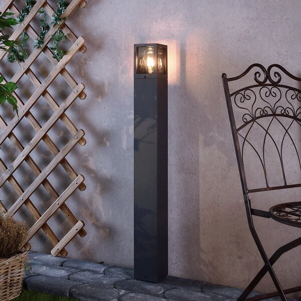 Deko-Light Φωτιστικό μονοπατιών Facado II, ύψος 100 cm, γκρι/καπνός 11 x cm IP65, ρυθμιζόμενος, Γκρι, Αλουμίνιο, σύγχρονο