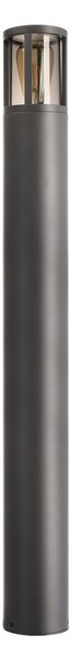 Deko-Light Facado II φως διαδρομής, ύψος 100 cm, γκρι/καπνός, Ø 11 cm IP65, ρυθμιζόμενος, Γκρι, Αλουμίνιο, σύγχρονο
