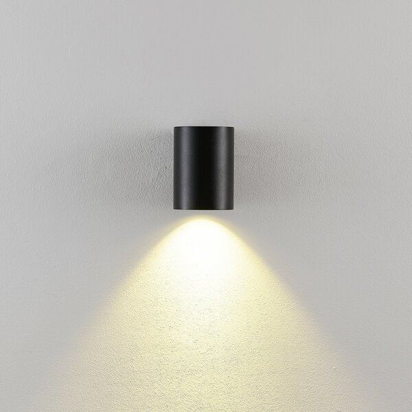 Deko-Light Εξωτερικός λαμπτήρας τοίχου CAN, μαύρος, 1-φωτισμός, Ø 8 cm IP65 μέταλλο GU10, ρυθμιζόμενος, Μαύρο, Αλουμίνιο