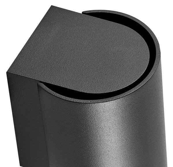 Deko-Light Εξωτερικός λαμπτήρας τοίχου CAN, μαύρος, 1-φωτισμός, Ø 8 cm IP65 μέταλλο GU10, ρυθμιζόμενος, Μαύρο, Αλουμίνιο