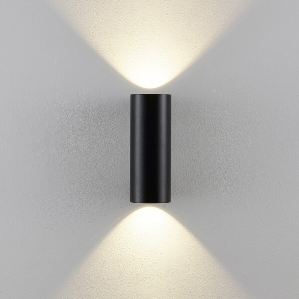 Deko-Light Εξωτερικός λαμπτήρας τοίχου CAN, μαύρος, 2-φωτισμός, Ø 8 cm IP65 μεταλλικό GU10, ρυθμιζόμενος, Μαύρο, Αλουμίνιο