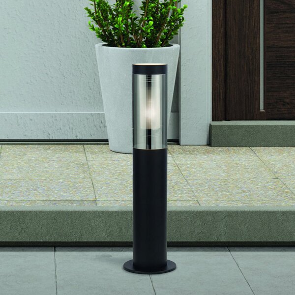 Searchlight Φωτιστικό με βάση Batton, IP44, μαύρο, ύψος 45 cm, μεταλλικό, ρυθμιζόμενος, Μαύρο, Αλουμίνιο, σύγχρονο