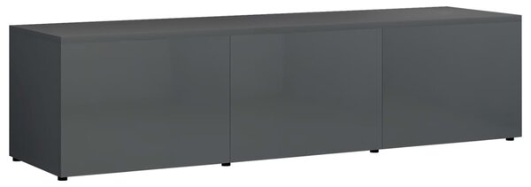 VidaXL Έπιπλο Τηλεόρασης Γυαλιστερό Γκρι 120x34x30 εκ. Επεξ. Ξύλο