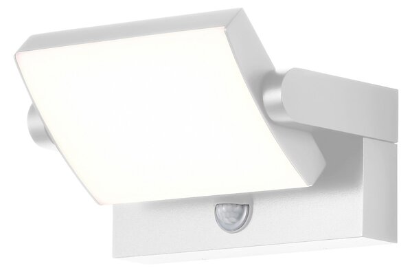 CMD Φωτιστικό τοίχου LED 9111, αισθητήρας, λευκό, 21 cm, CCT, IP54, Λευκό, Αλουμίνιο, σύγχρονο