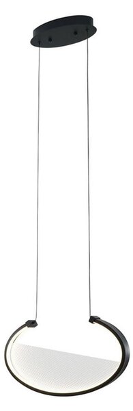 Viokef LED κρεμαστή λάμπα Adele, μήκος 37 cm, μαύρο, μέταλλο, Μαύρο, Σαλόνι / τραπεζαρία, Αλουμίνιο, σύγχρονο