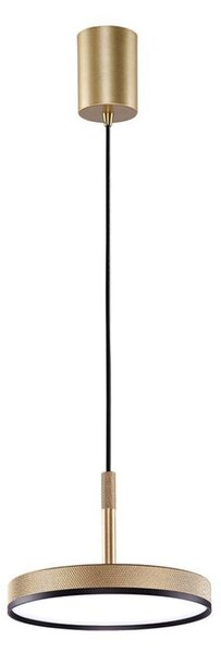 Viokef LED κρεμαστή λάμπα Don, χρυσό χρώμα, Ø 20 cm, μέταλλο, Χρυσό / Ορείχαλκου, Σαλόνι / τραπεζαρία, Αλουμίνιο, σύγχρονο