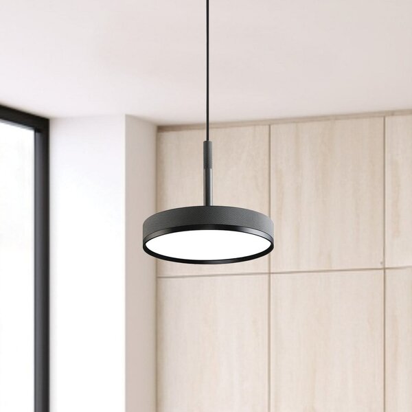 Viokef LED κρεμαστή λάμπα Don, γκρι, Ø 20 cm, μέταλλο, Γκρι, Σαλόνι / τραπεζαρία, Αλουμίνιο, σύγχρονο