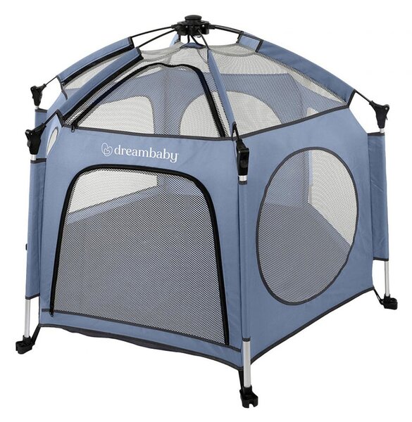 Πάρκο Με Κάλυμμα UV Dreambaby Blue/Gray BR78585