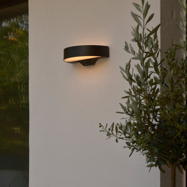 Nordlux LED ηλιακό φωτιστικό εξωτερικού χώρου Monay Round, μαύρο, IP44, Μαύρο, Πλαστικό, Σκανδιναβικό