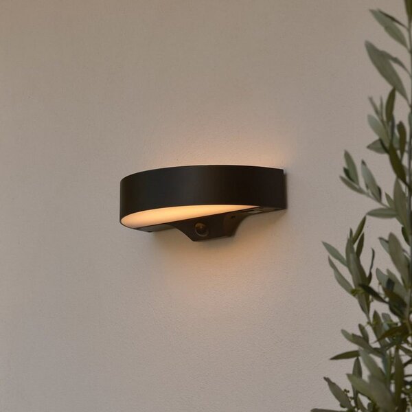 Nordlux LED ηλιακό φωτιστικό εξωτερικού χώρου Monay Round, μαύρο, IP44, Μαύρο, Πλαστικό, Σκανδιναβικό