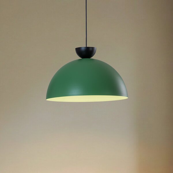 EMIBIG LIGHTING Κρεμαστή λάμπα Lunaro, πράσινη, Ø 40 cm, μέταλλο, ρυθμιζόμενος, Πράσινο, Σαλόνι / τραπεζαρία, Μέταλλο, σύγχρονο