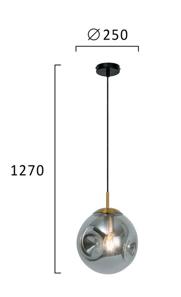 Φωτιστικό Οροφής Μονόφωτο Viokef Oscar Smoke 4253601