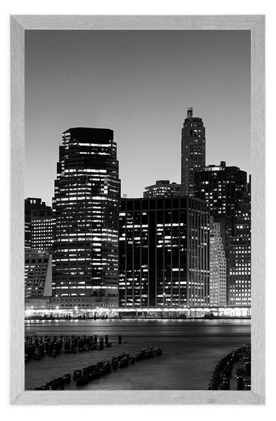 Αφίσα νυχτερινή Νέα Υόρκη σε ασπρόμαυρο